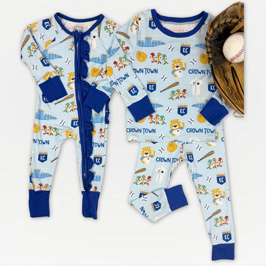 Unisex Crown Town Pajama Set – Bamboo | Exclusive KC Royals Inspired Print