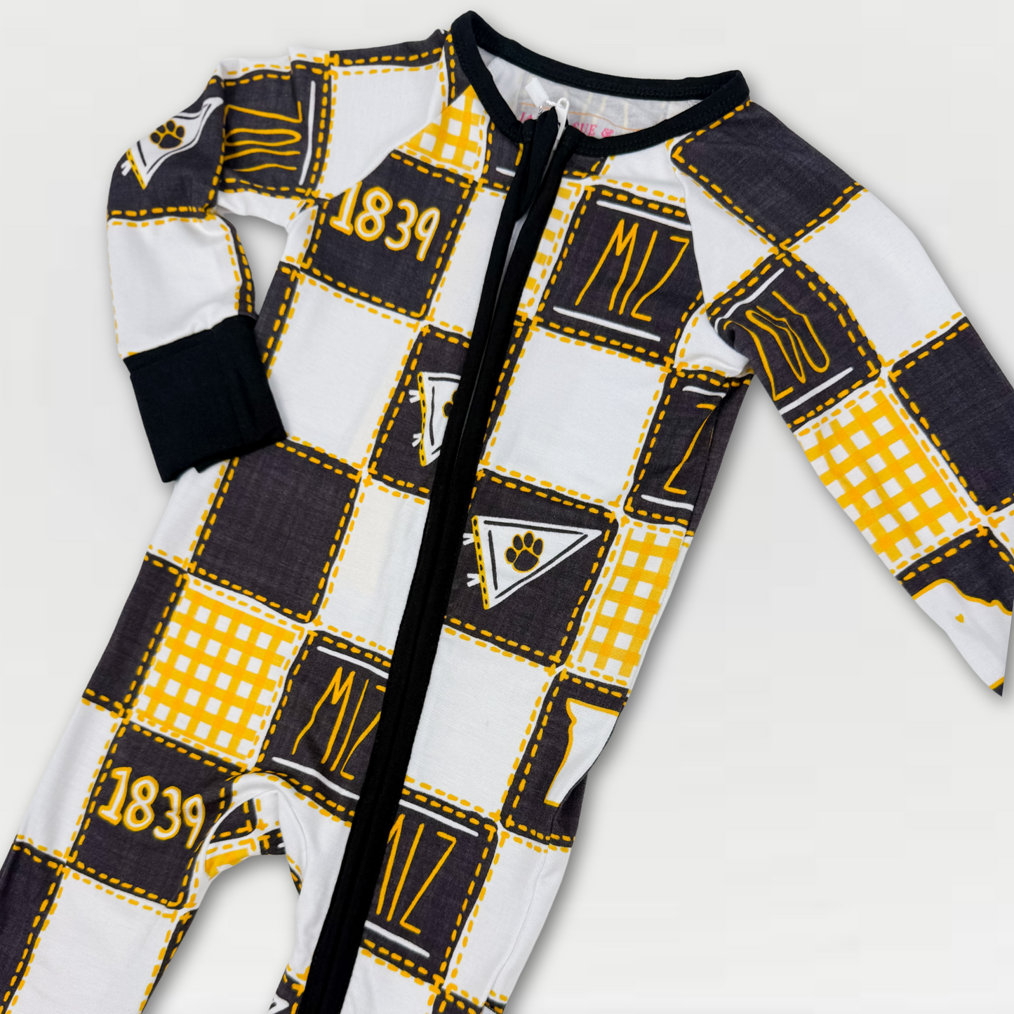 Missouri Quilted College Zip-Up Bamboo Pajama