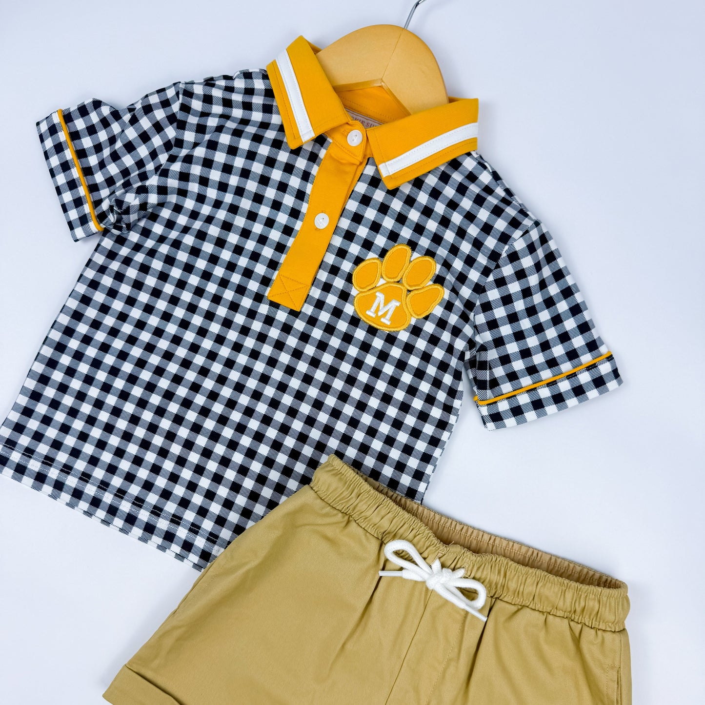 Boys Mizz-Inspired Gingham Polo
