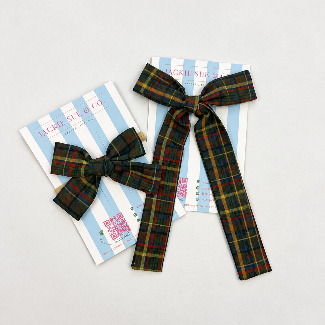 Christmas Traditions Baby Nylon Headband Bow
