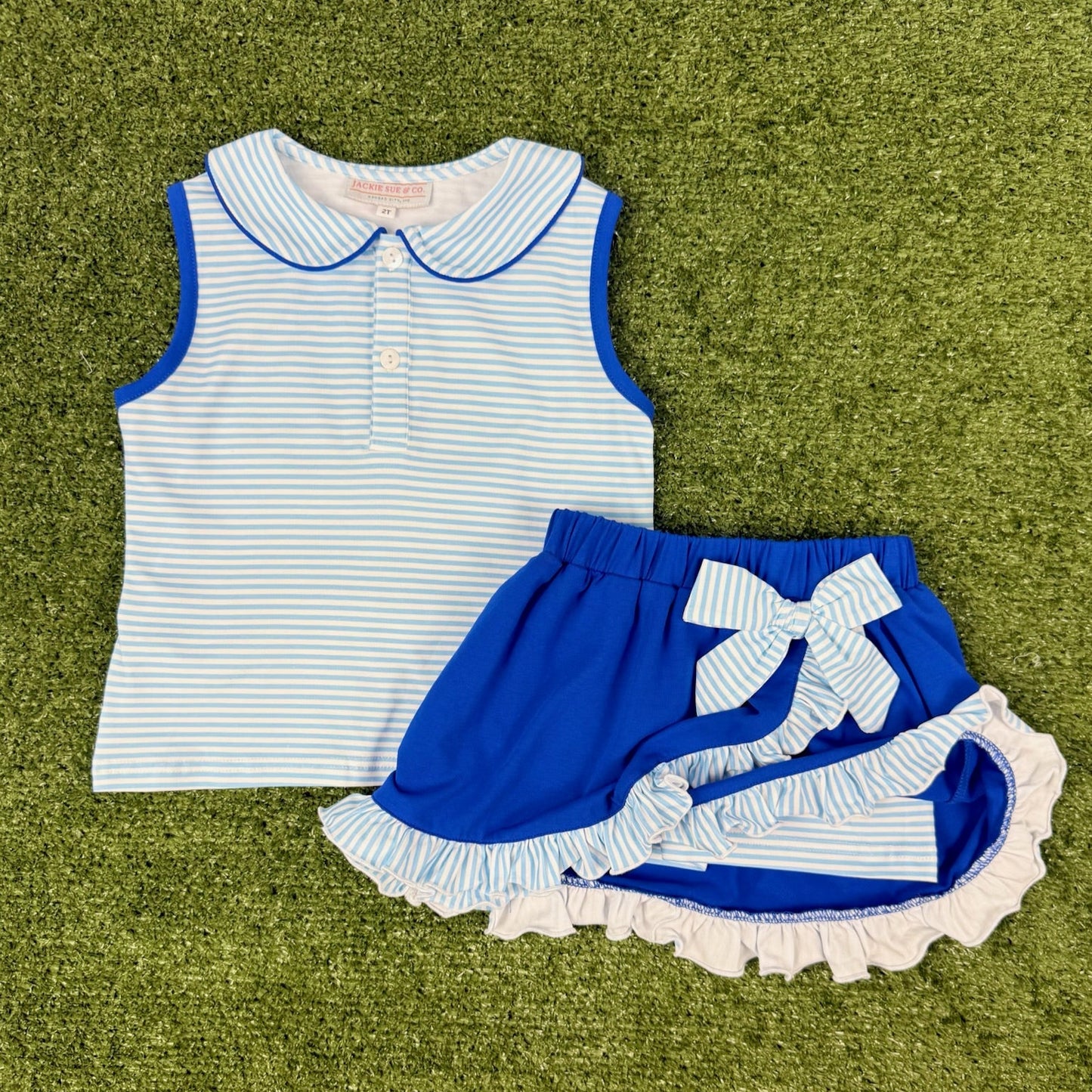 Royal Blue Girls Skort Set