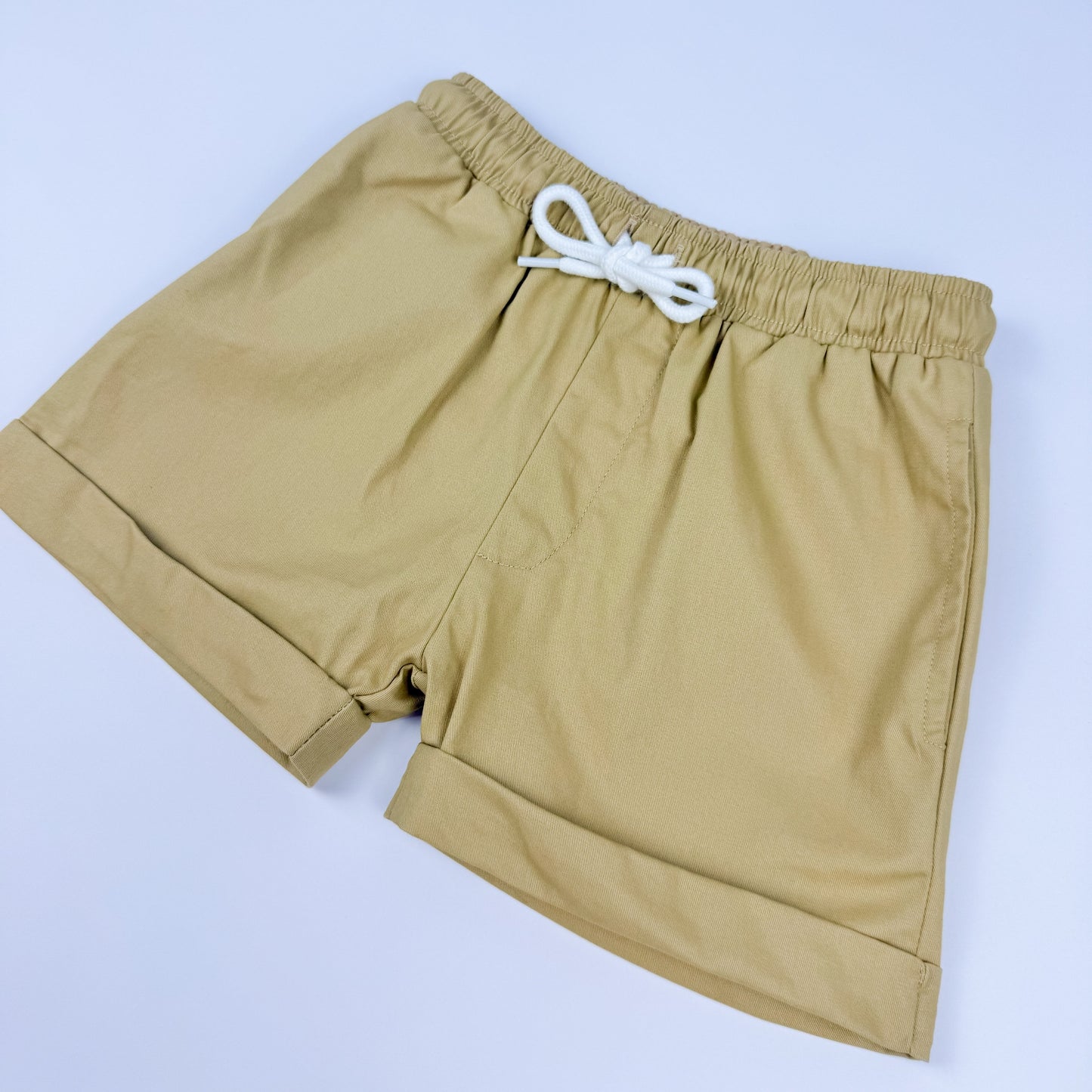 Boys Khaki Cotton Drawstring Shorts – Everyday Essential