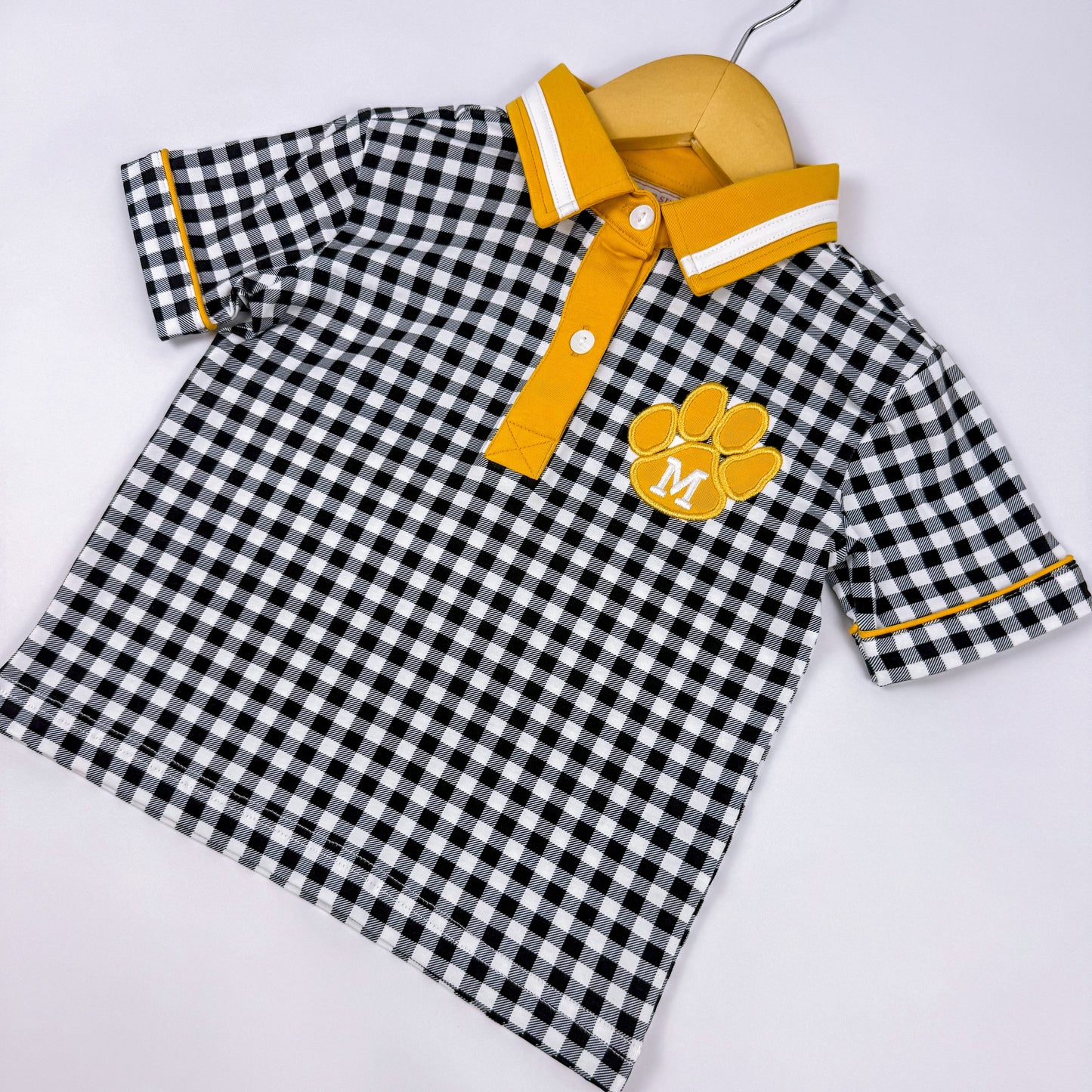 Boys Mizz-Inspired Gingham Polo