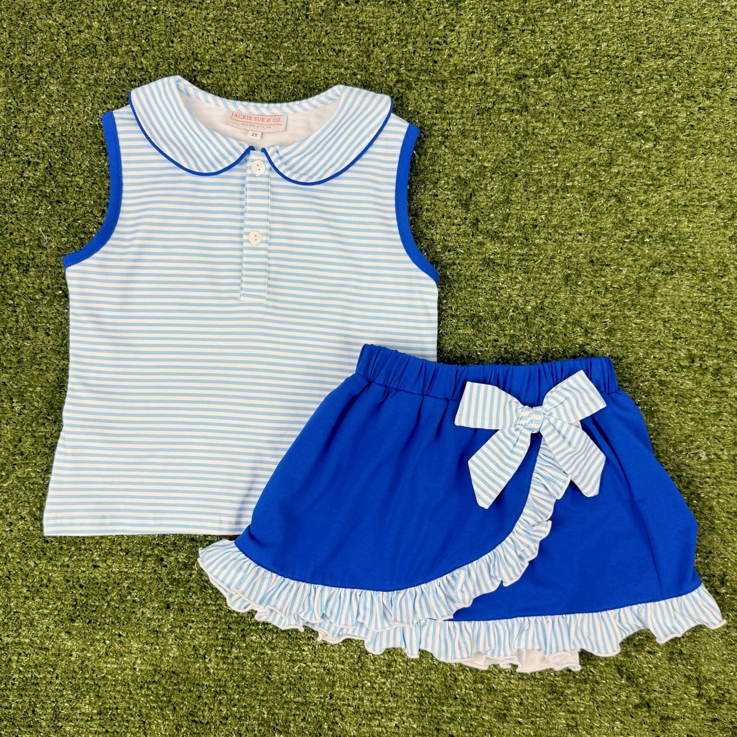 Royal Blue Girls Skort Set