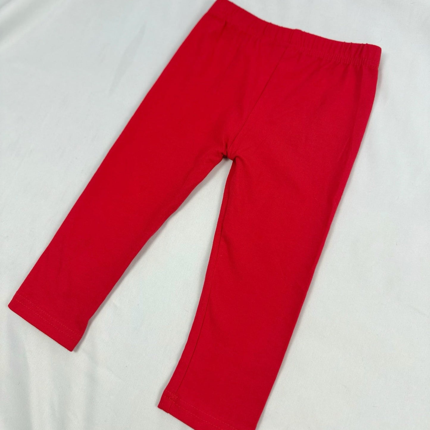 Girls Red Leggings
