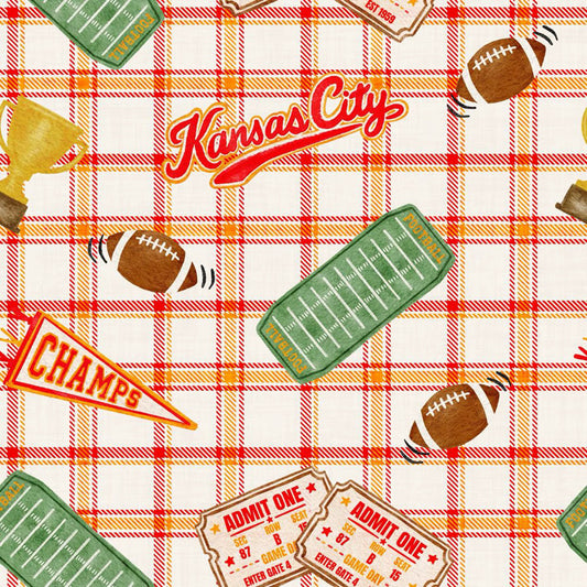 (Pre-Order) Adult Heritage Plaid Bamboo Set | Kansas City Football Inspired Pajamas