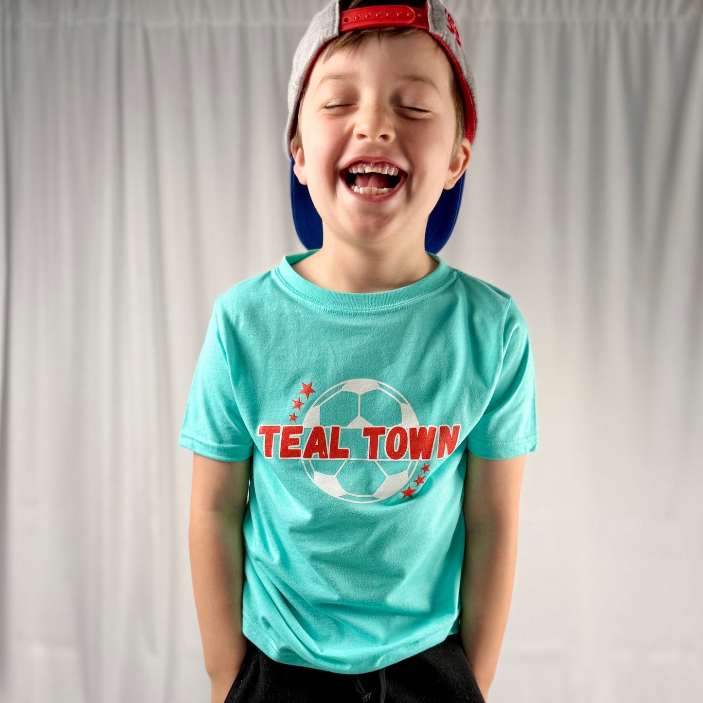 Unisex Teal Town Short Sleeved Tee
