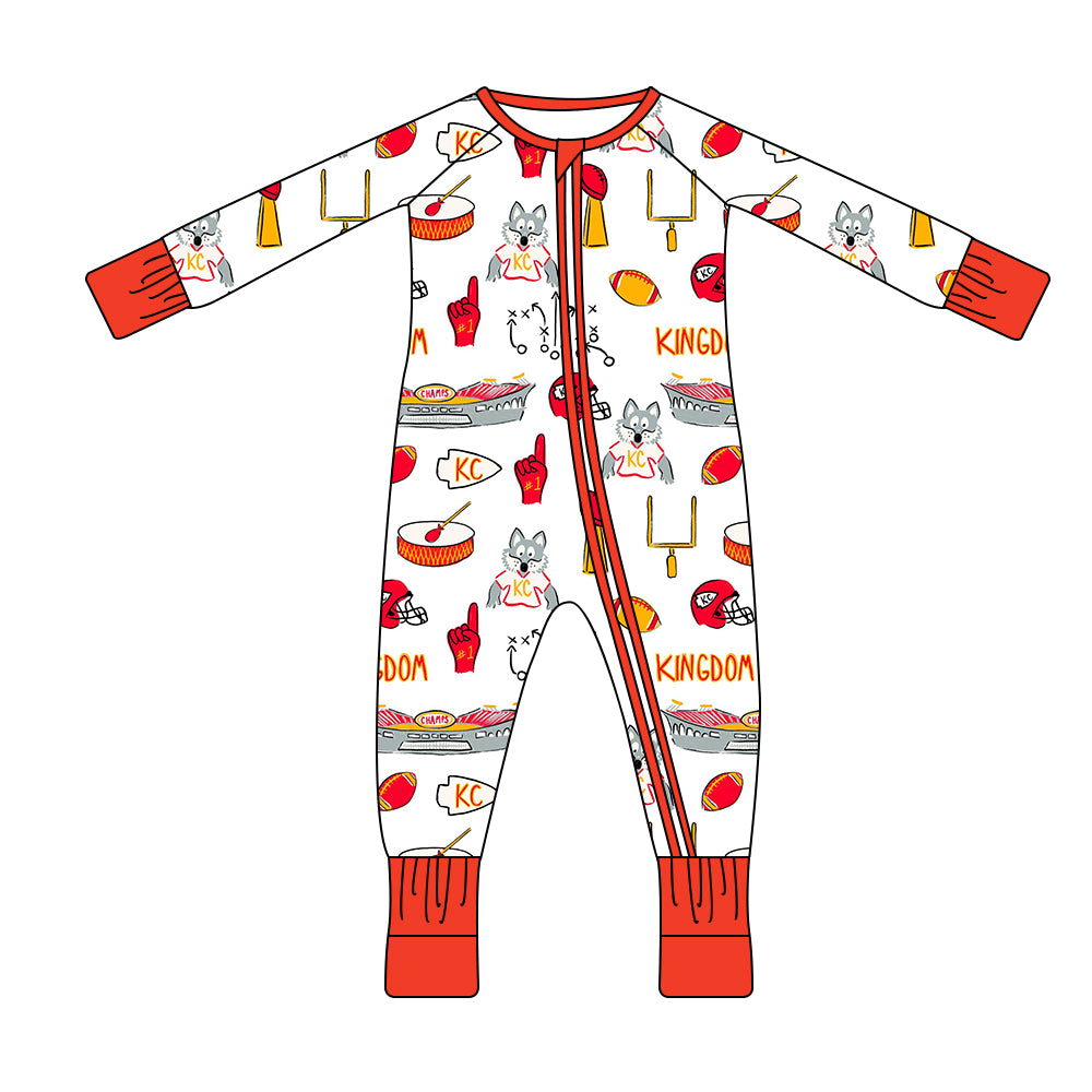 Kingdom Print Zip-Up Bamboo Pajama