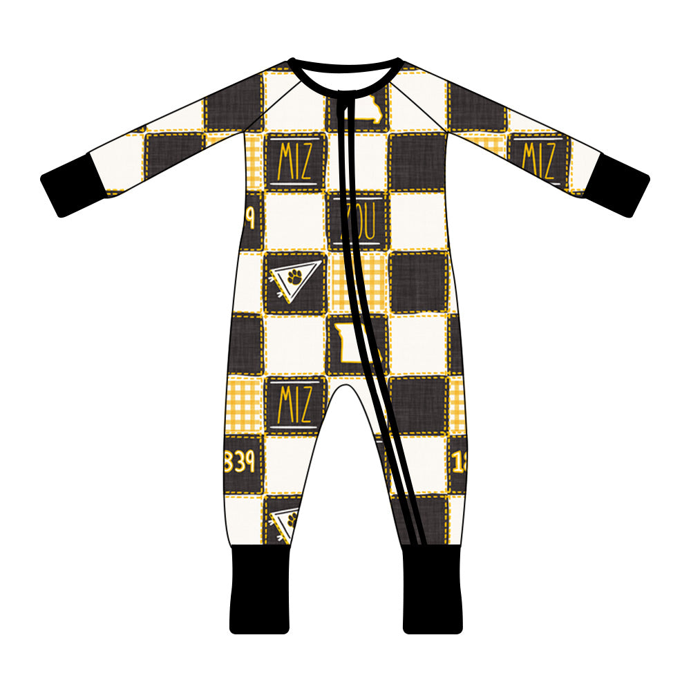 Missouri Quilted College Zip-Up Bamboo Pajama
