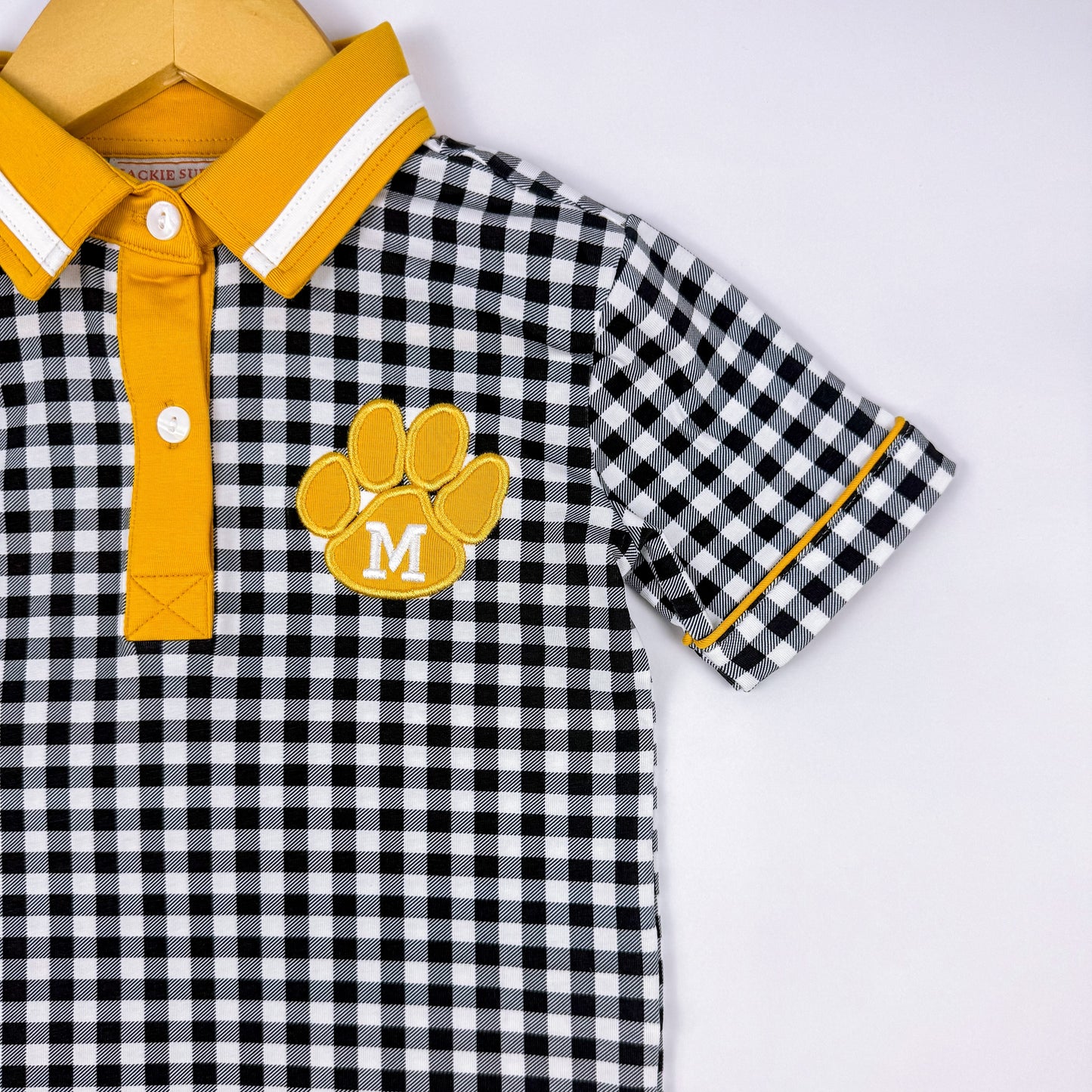 Boys Mizz-Inspired Gingham Polo