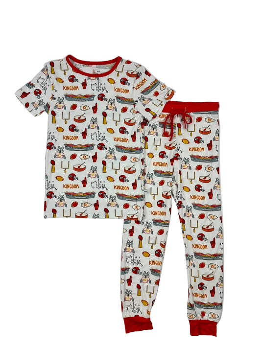 Youth Kingdom Print Bamboo Jogger Set | Kansas City Football Inspired