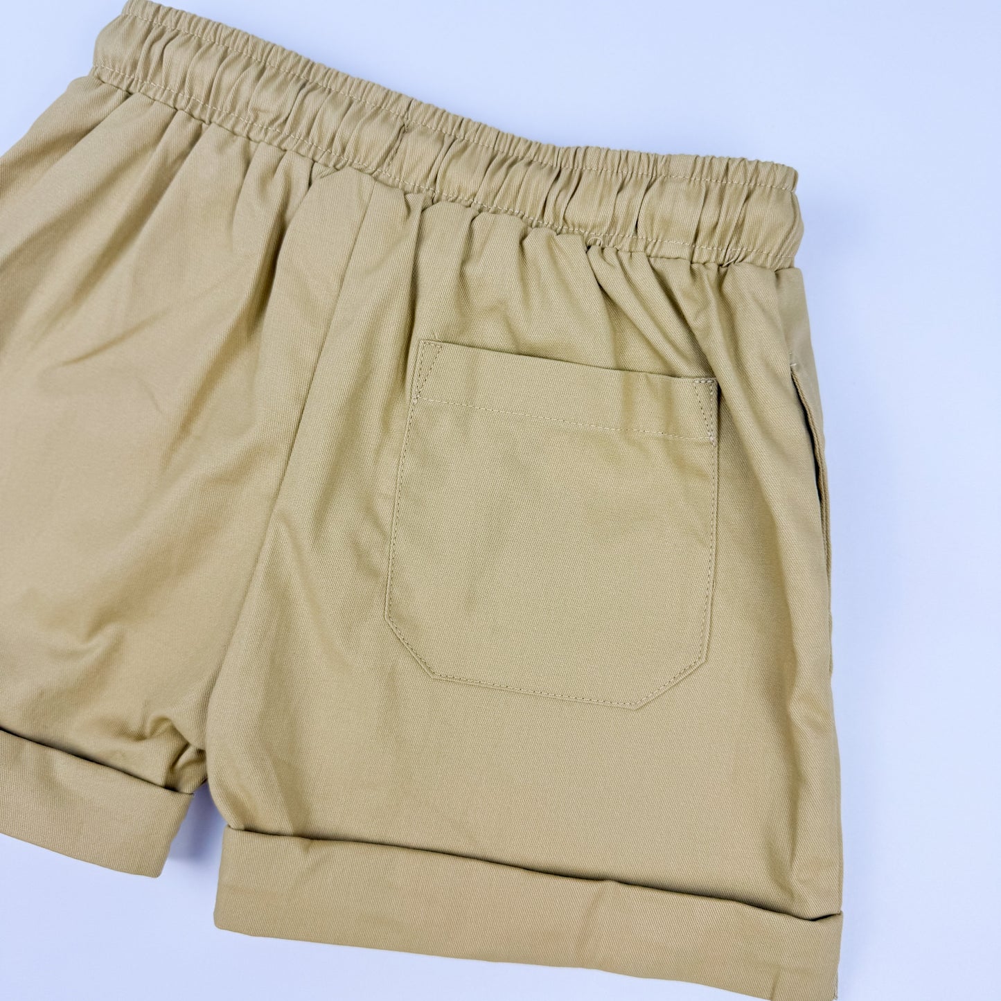 Boys Khaki Cotton Drawstring Shorts – Everyday Essential