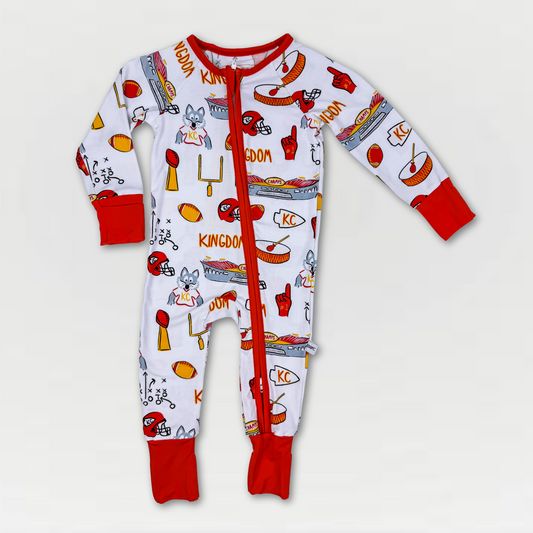 Kingdom Print Zip-Up Bamboo Pajama