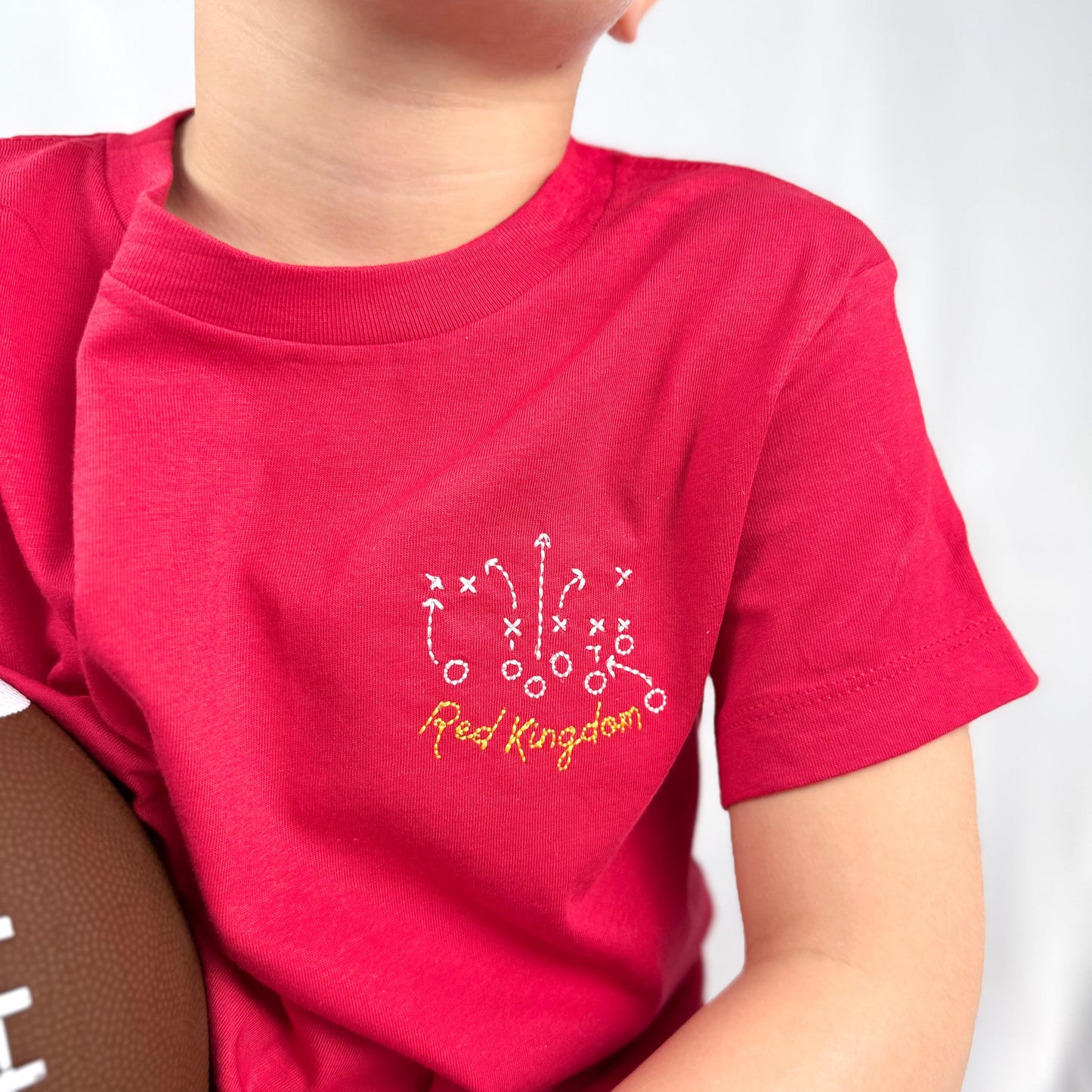 Unisex Embroidered Red Kingdom T-Shirt