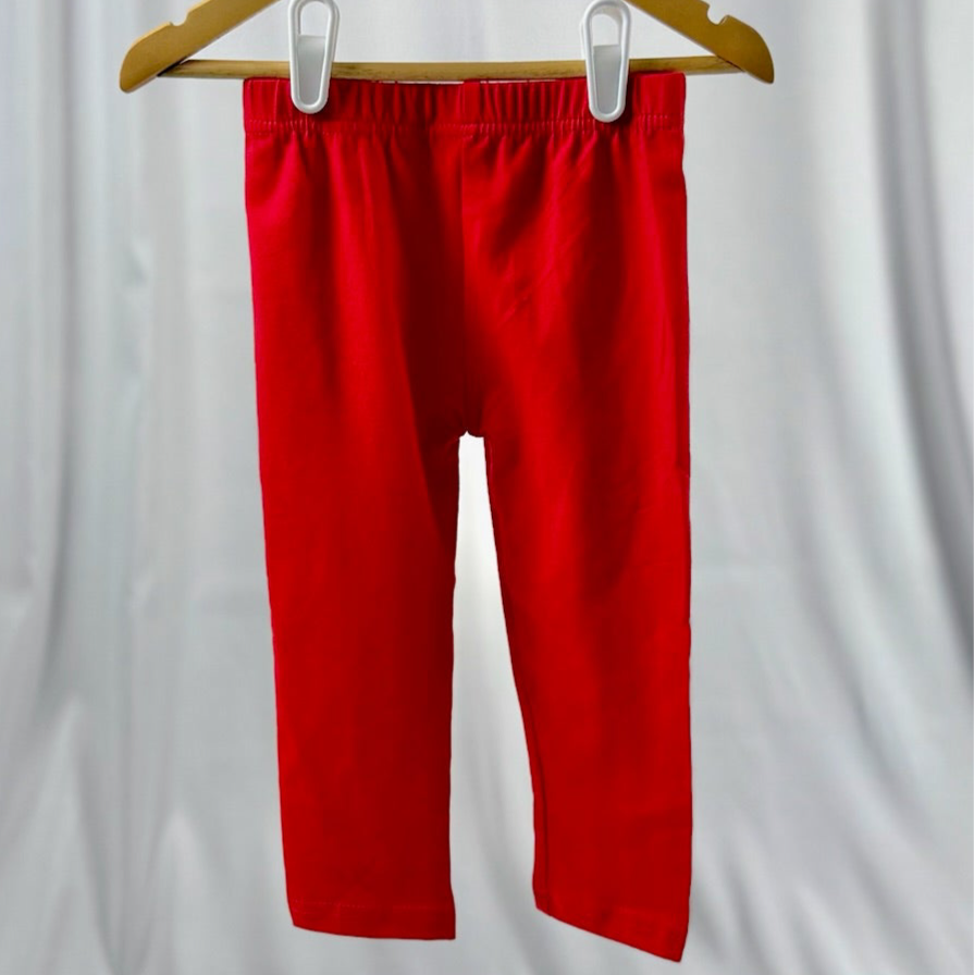 Girls Red Leggings
