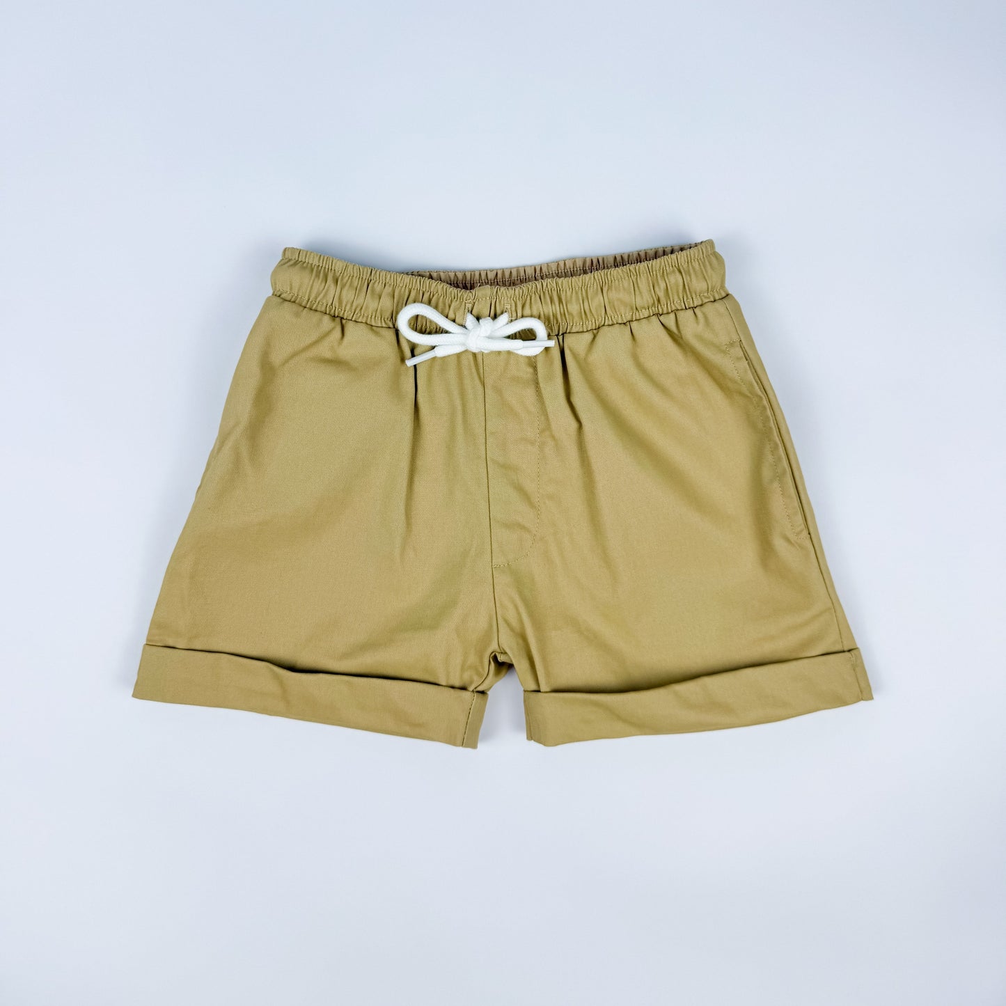 Boys Khaki Cotton Drawstring Shorts – Everyday Essential
