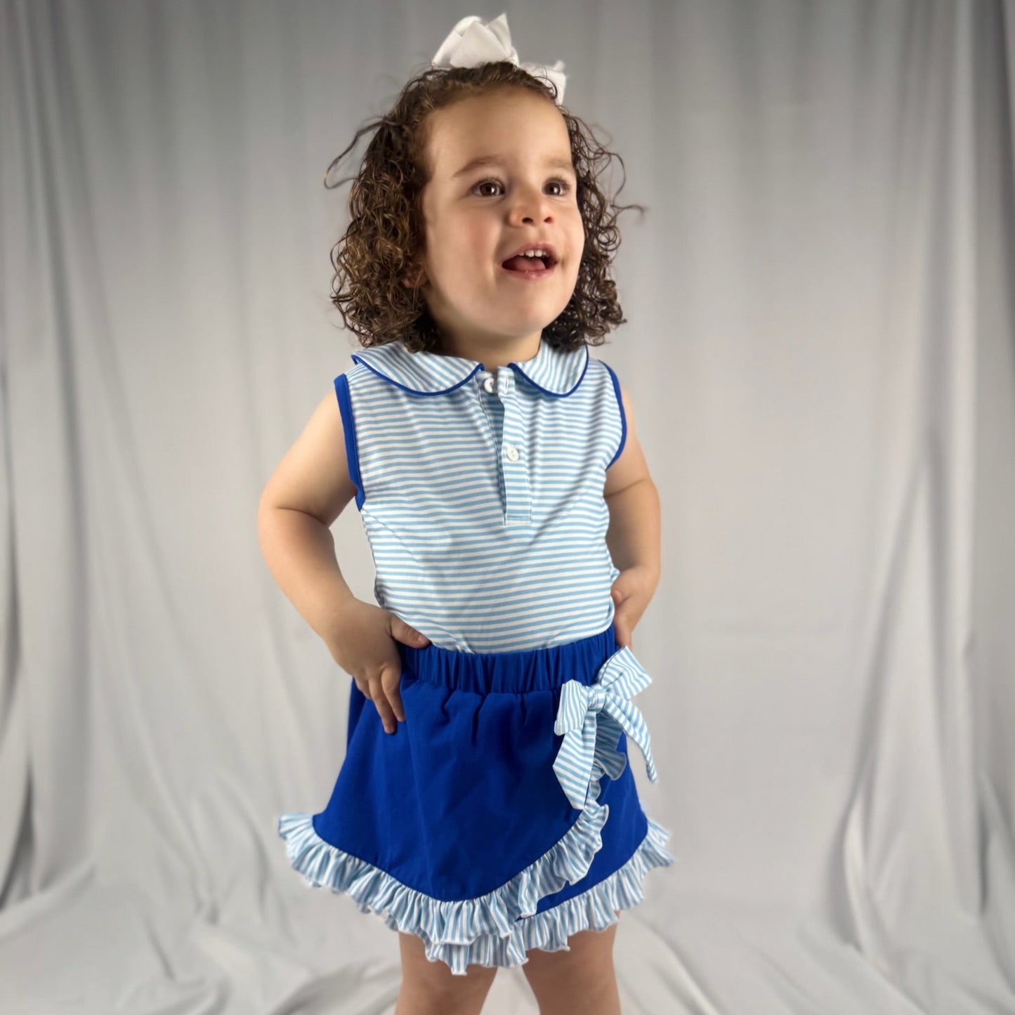 Royal Blue Girls Skort Set