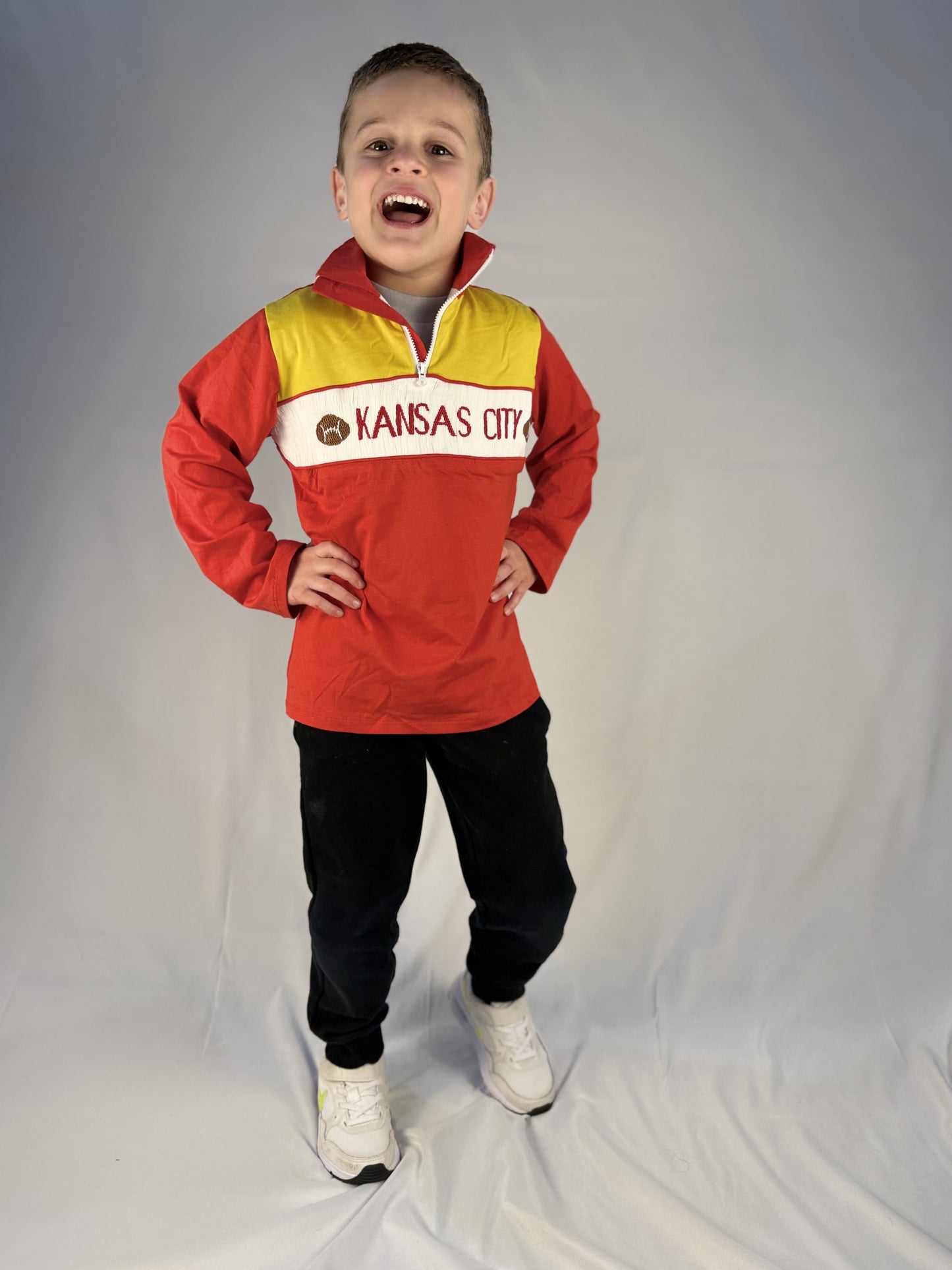 Smocked Kansas City Chiefs Quarter Zip