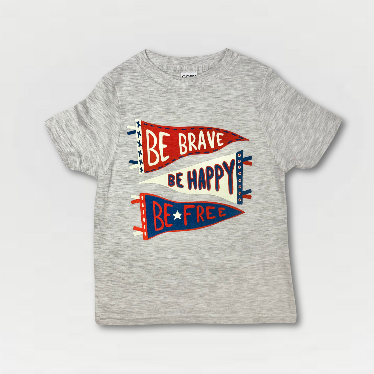 Unisex Americana Pennant Short Sleeved Tee