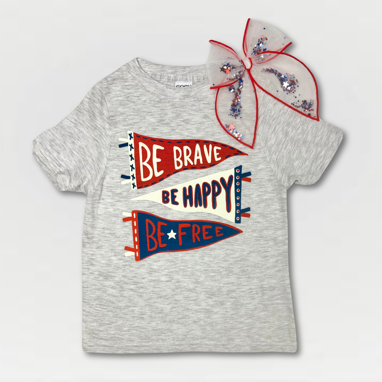 Unisex Americana Pennant Short Sleeved Tee