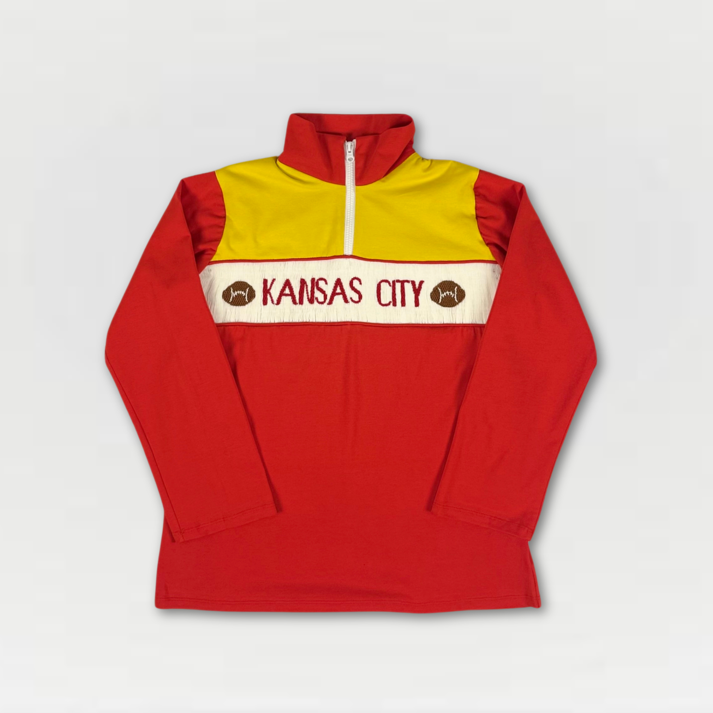 Smocked Kansas City Chiefs Quarter Zip