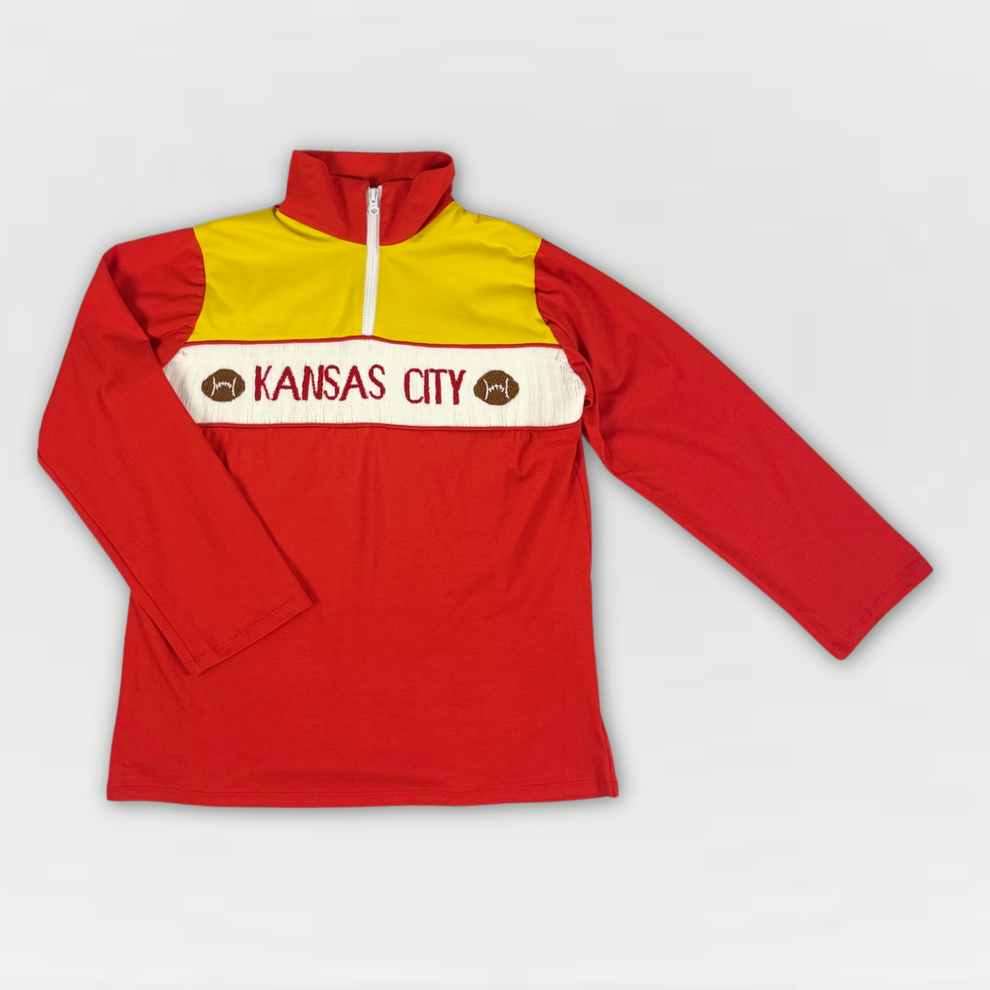 Smocked Kansas City Chiefs Quarter Zip