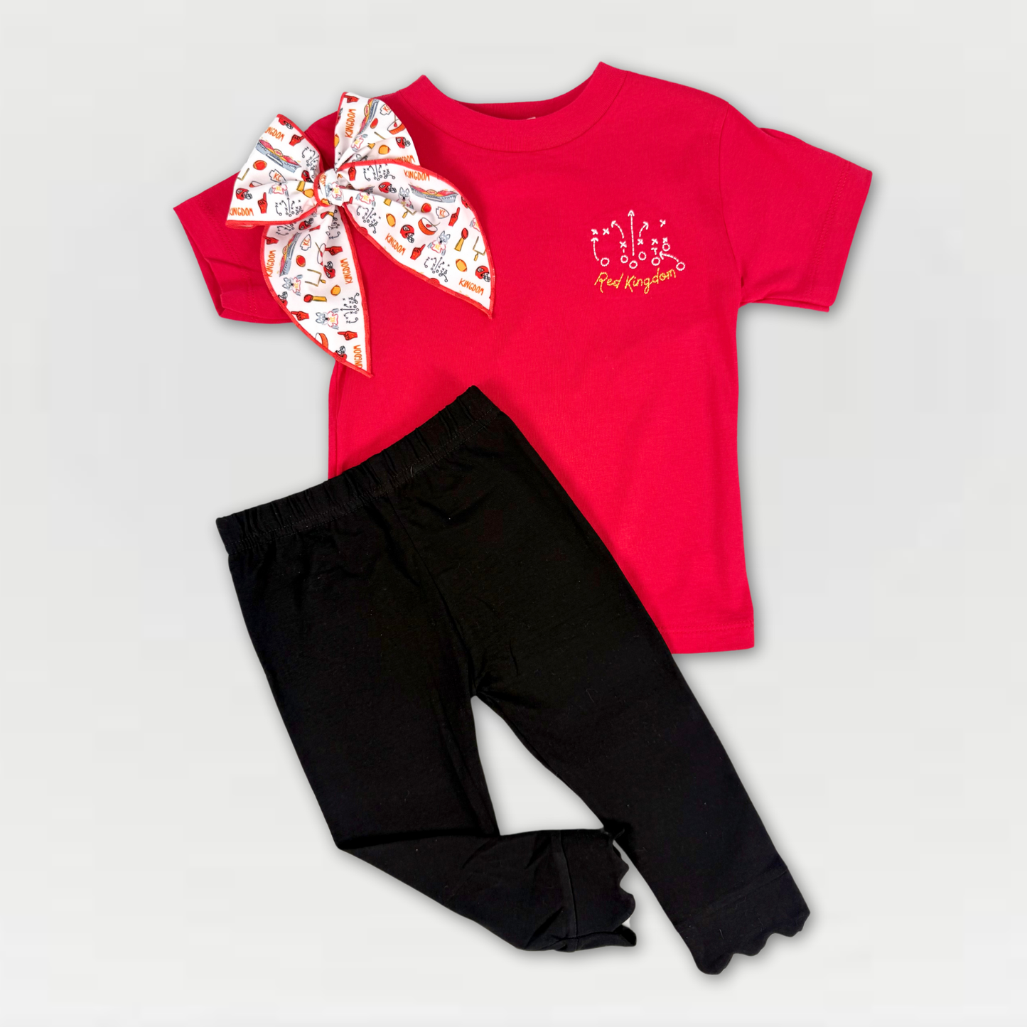 Unisex Embroidered Red Kingdom T-Shirt