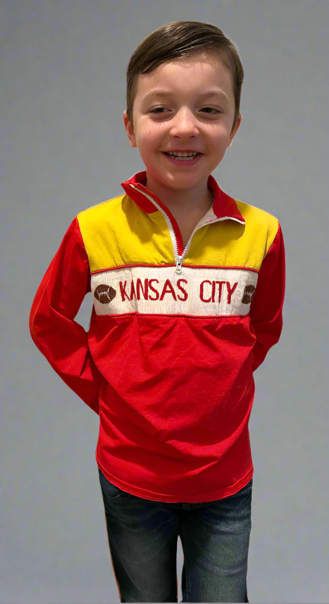 Smocked Kansas City Chiefs Quarter Zip