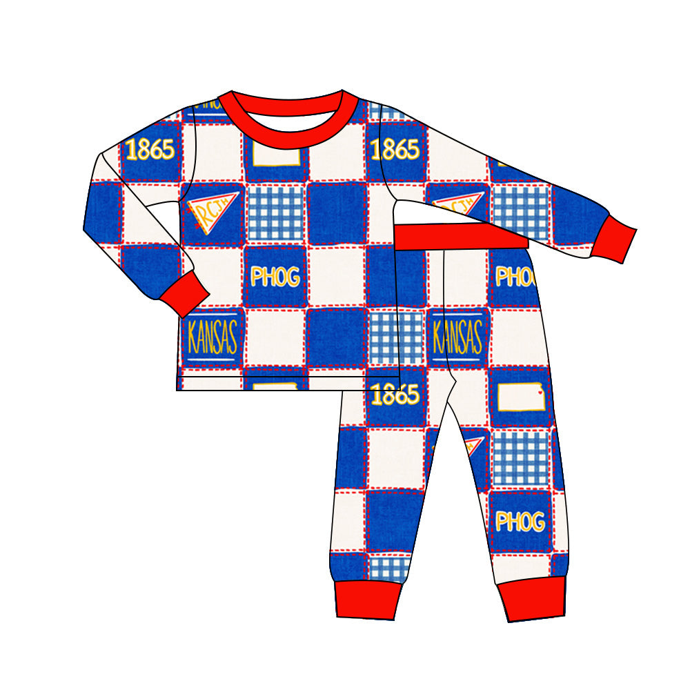 Kansas Quilted College 2-Piece Bamboo Pajama