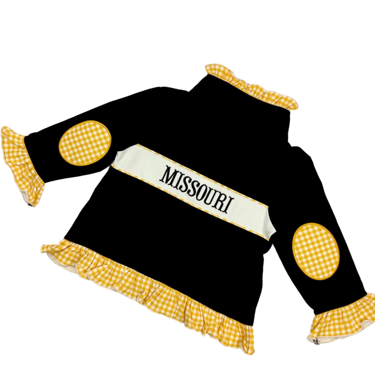 Embroidered Missouri Ruffle Pullover | MU Inspired
