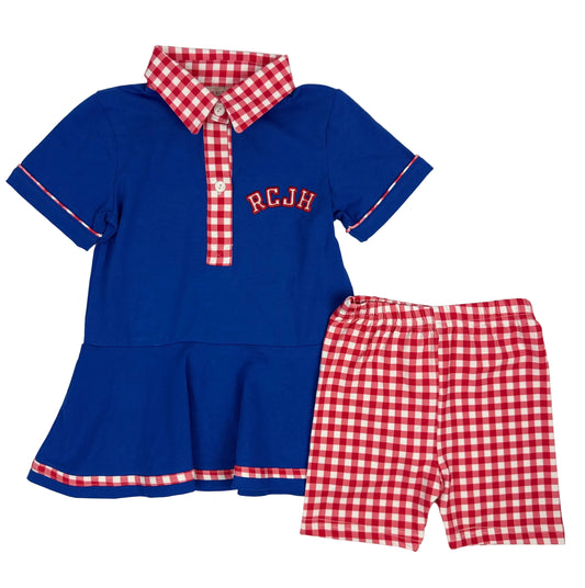 Kansas Crimson & Blue Dress Set