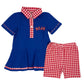 Kansas Crimson & Blue Dress Set
