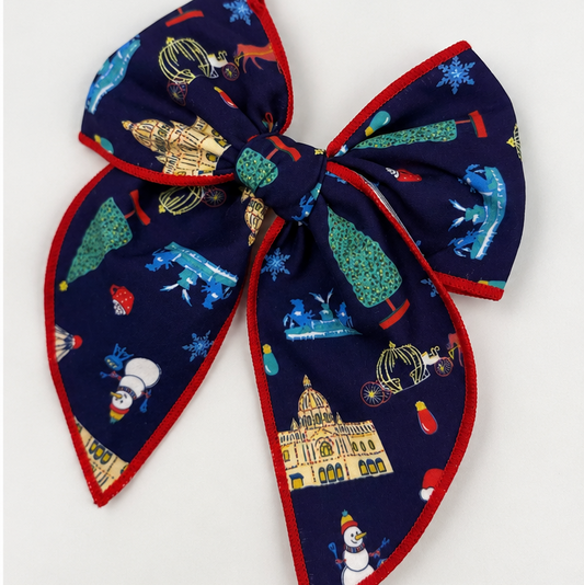 Christmas in Kansas City Bow Hair Clip