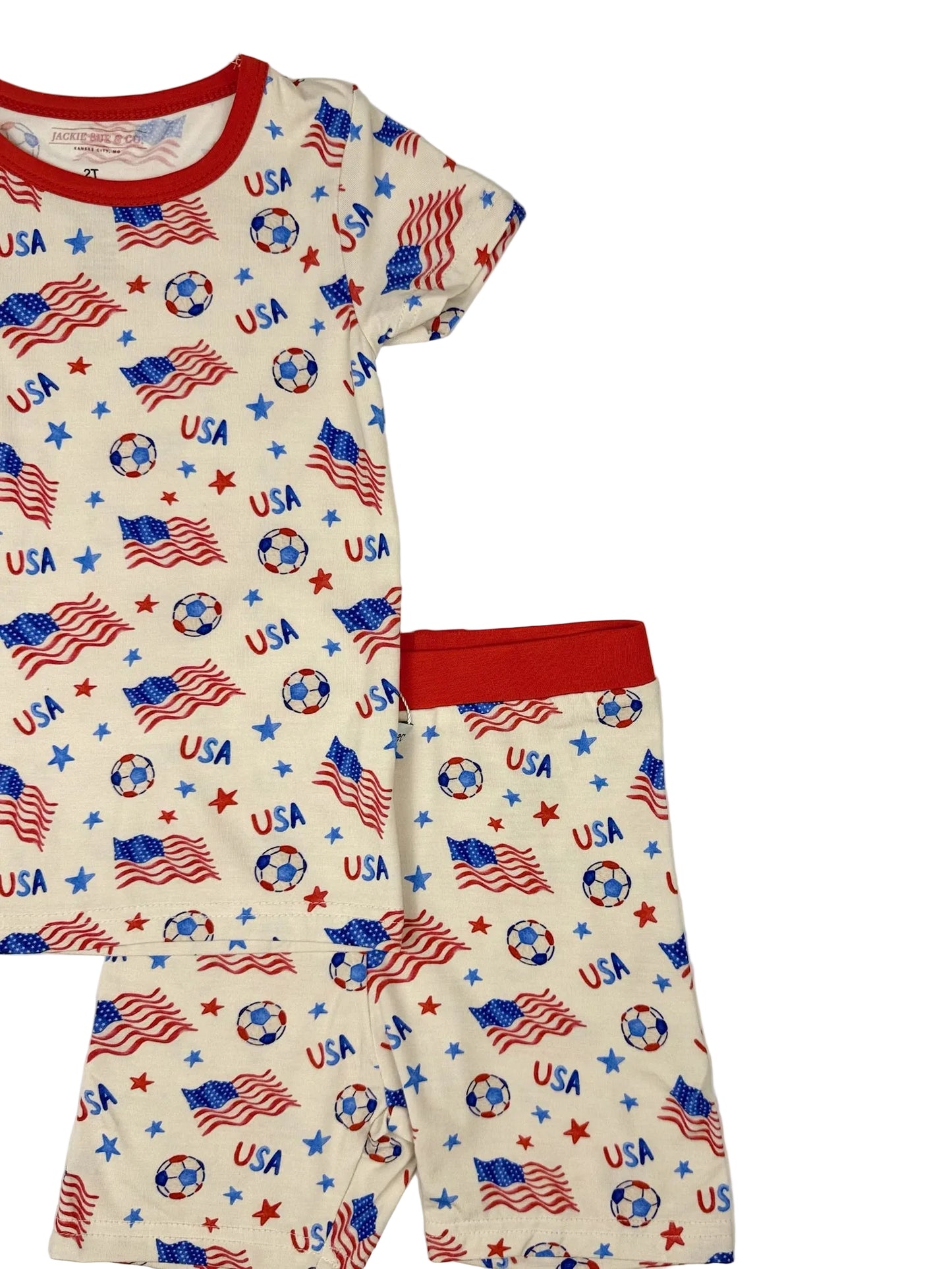 Stars, Stripes & Soccer Unisex Bamboo Pajama Set
