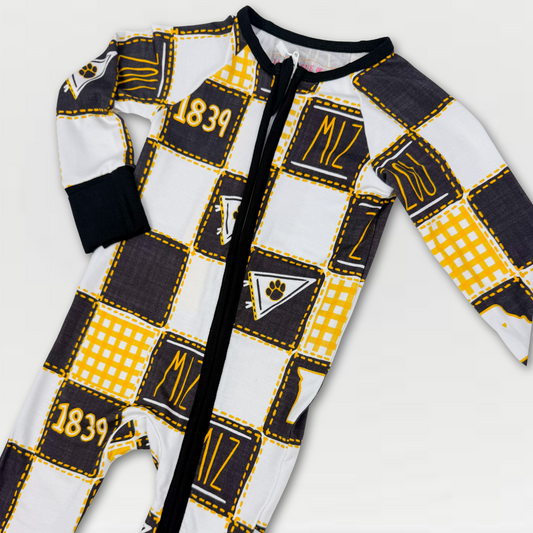 Missouri Quilted College Zip-Up Bamboo Pajama