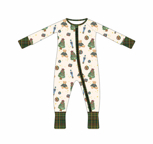 (Pre-Order) Christmas Traditions Unisex Zip Convertible Bamboo Pajamas