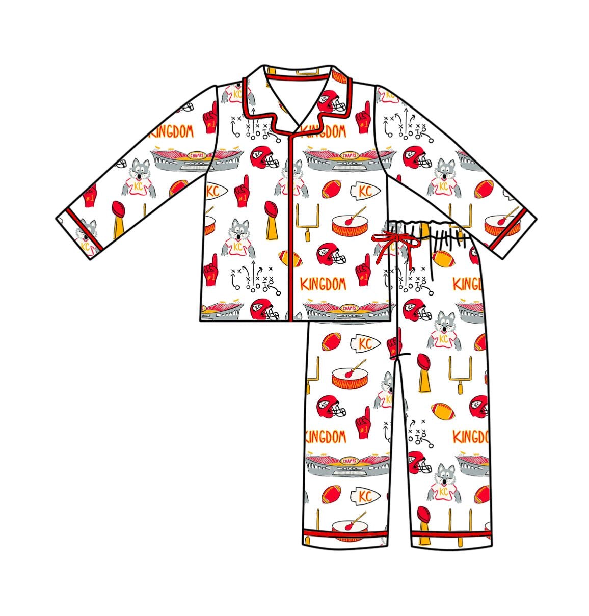(Pre-Order) Adult Kingdom Bamboo Set | Kansas City Football Inspired Pajamas