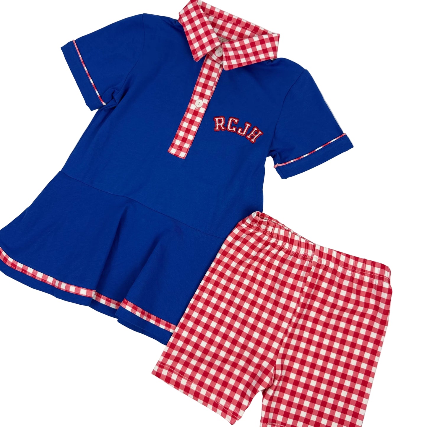 Kansas Crimson & Blue Dress Set