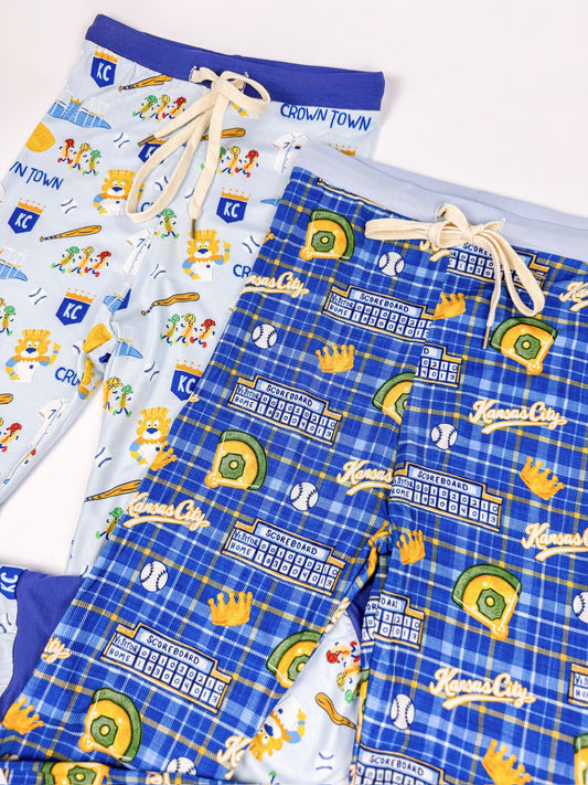 Heritage Plaid Baseball Unisex Youth Bamboo Joggers