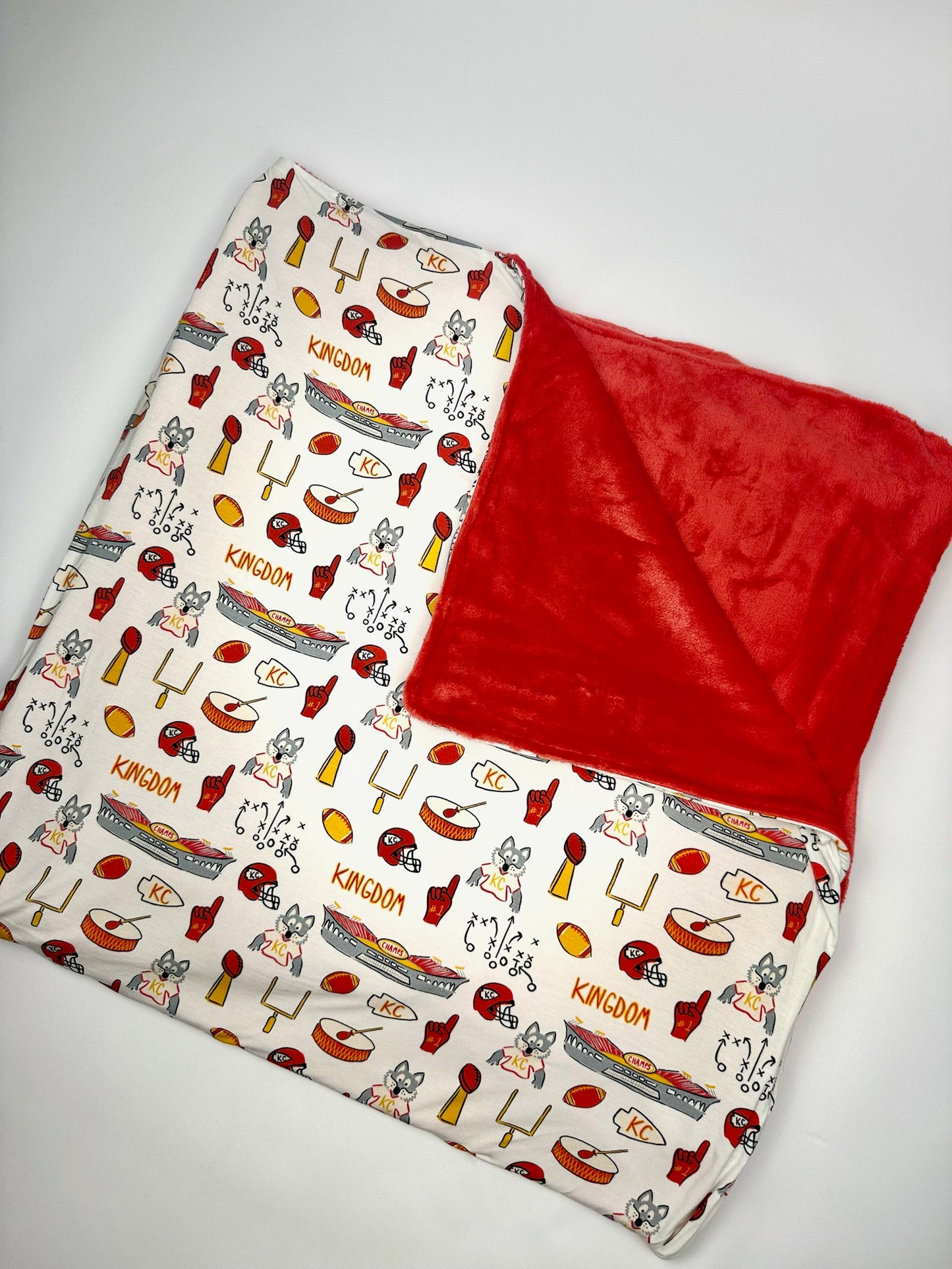 Kingdom Print Bamboo Minky Blanket - Kansas City Football