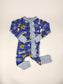 Heritage Plaid Baseball Ruffle Zip Convertible Bamboo Pajama