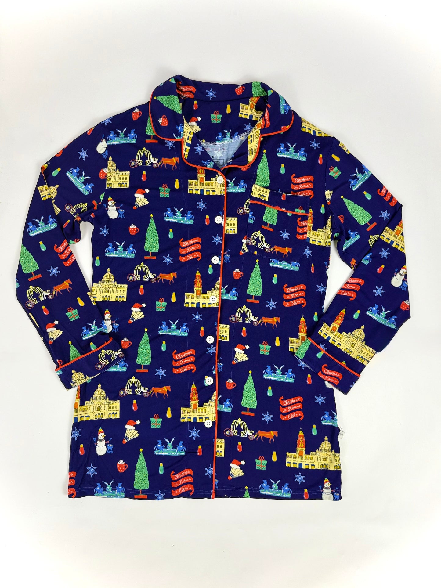 Christmas in Kansas City Adult Bamboo Nightgown
