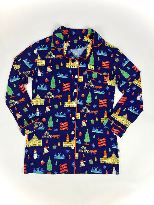 Christmas in Kansas City Adult Bamboo Nightgown