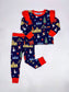 Christmas in Kansas City Ruffle 2 Piece Bamboo Pajama Set