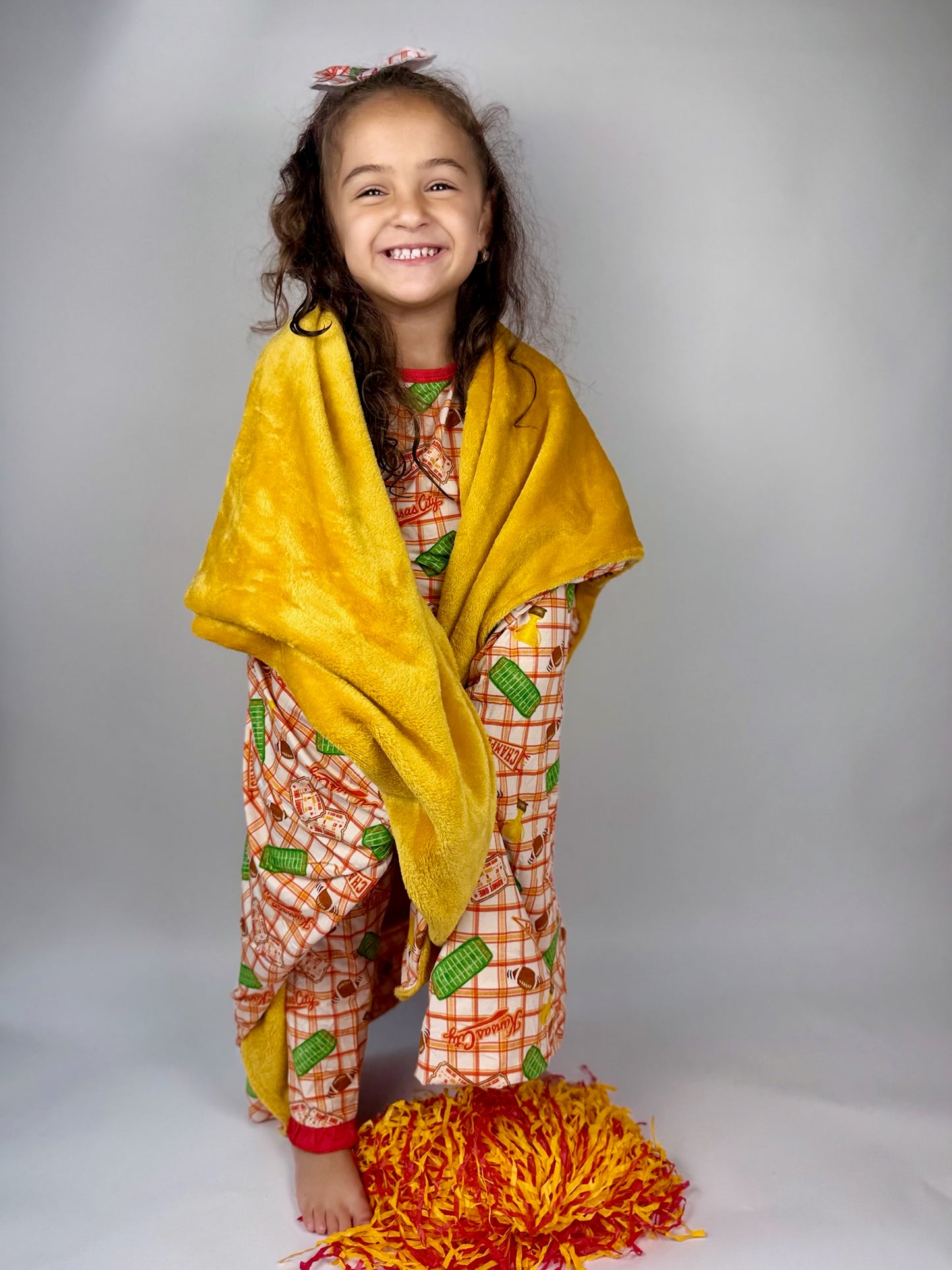 Heritage Plaid Bamboo Minky Blanket - Kansas City Football