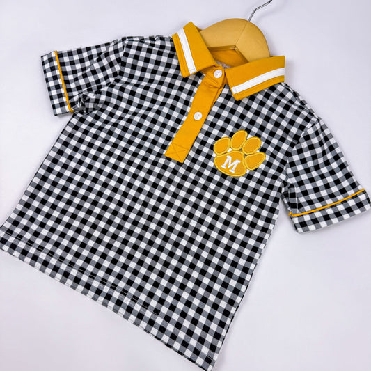 Boys Mizz-Inspired Gingham Polo
