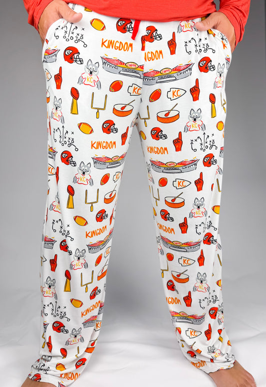 Kingdom Print Unisex Adult Bamboo Pajama Bottoms