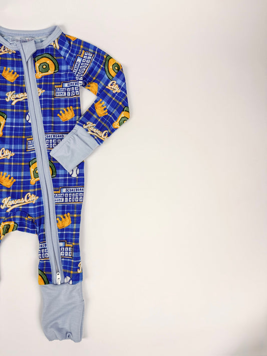 Heritage Plaid Baseball Zip Convertible Bamboo Pajama