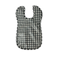 Tartan Checkered Bib with Button-Enclosure Pouch – Available in Green, Navy, Pink & Light Blue