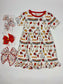 Girls Kingdom Print Bamboo Twirl Dress | Kansas City Football Inspired